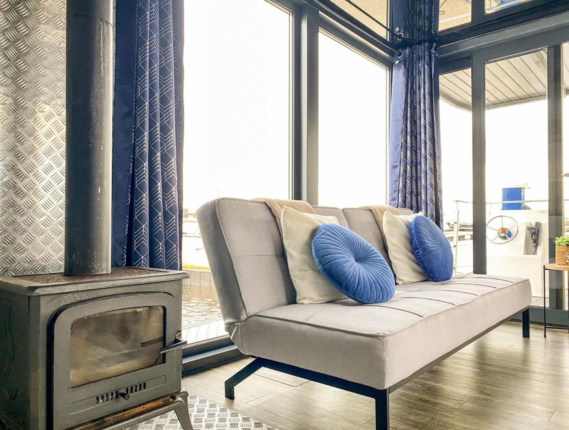 Houseboat Blue Sneekermeer Offingawier Luaran gambar